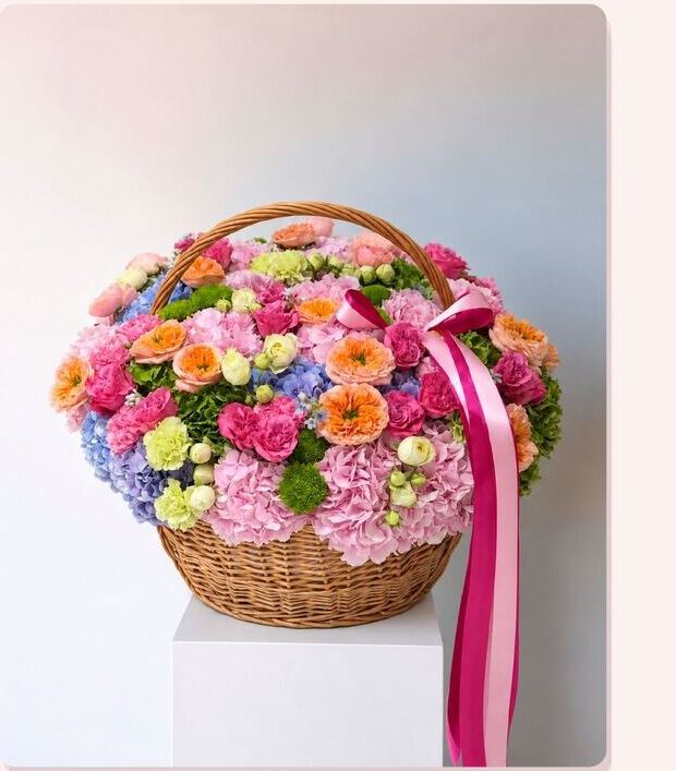 Rosé Garden - Hydrangea · Garden rose · Carnation